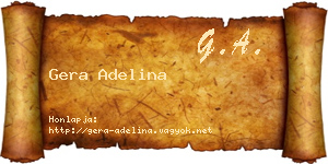 Gera Adelina névjegykártya